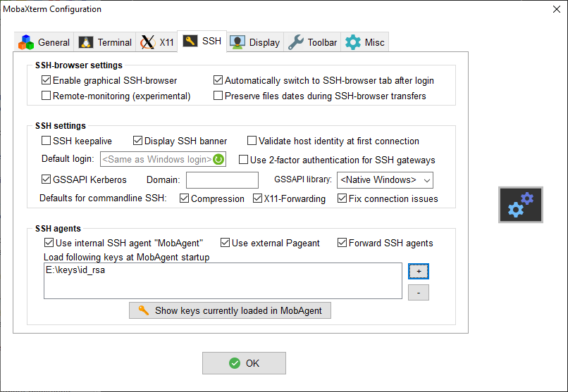 mobaxterm ssh agent setup